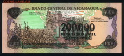 Никарагуа 200000 кордоба 1990 (надпечатка) unc 20.12.17 22:0 - 1