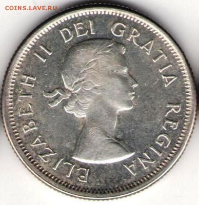 Канада 25 центов 1963. Серебро - Канада 25 центов 1963б