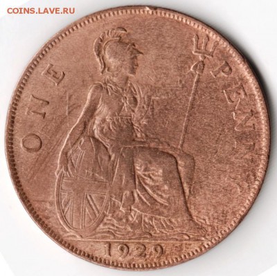 Великобритания 1 пенни 1929 г. до 24.00 25.12.17 г. - Scan-171218-0027