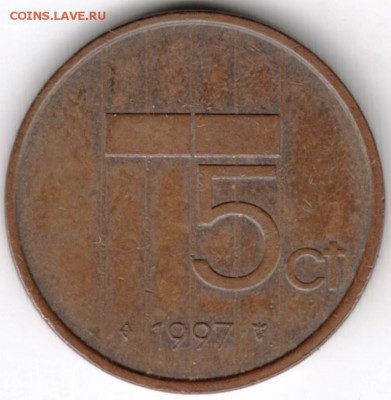 Нидерланды 5 центов 1997 г. до 24.00 04.01.18 г - Scan-171226-0042