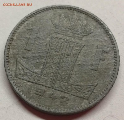 Бельгия 1 франк 1942-полные расколы - IMG_20171231_120126