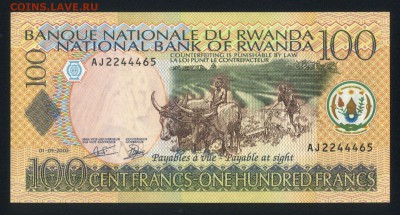 Руанда 100 франков 2003 unc 13.01.18 22:00 мск - 2