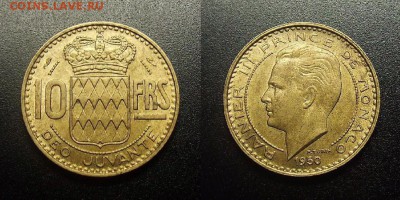 МОНЕТЫ МИРА 12-17 - Монако – 10 франков (1950) №2