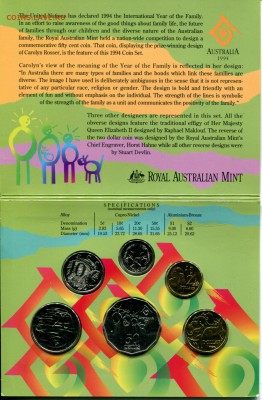 Австралия набор 1994 год семьи до 13.01.18 22-00 мск - Aus.1994 set-r
