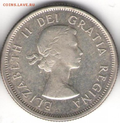 Канада. 25 центов 1963г. Олень. Серебро - Канада олень 1963б