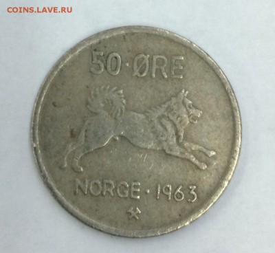 Норвегия. 50 эре 1963 год с рубля 19.01.2018 22:00 - 50 эр