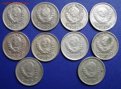 15 копеек 1938(2 шт.), 40, 43, 46(6 шт.). До 23.01.18 - lot15-38,40,43,46.JPG