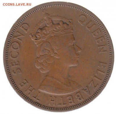 2 цента Британские Восточные Карибы 1955 до 24.01 в 22.00 - 54-2