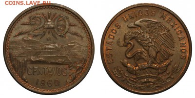 С 0 рублей, Мексика, 20 сентаво, 1960; 3.02 22-00 МСК - 4493.JPG