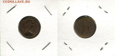 Монетки разные скопом до 05.02.18 22-00 мск - Fiji 1c 1977 FAO