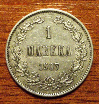 1markka 1907года. Русская финляндия - CIMG5190