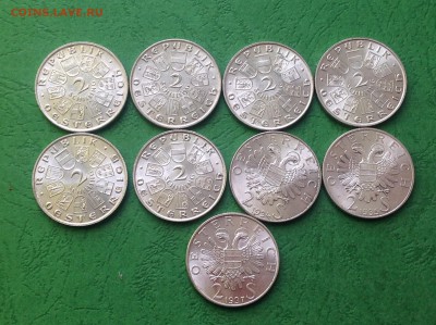 Австрия 2 шиллинга 1925-1935 годы на оценку 9 монет - IMG_9124.JPG