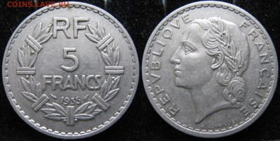 Франция 5 франков 1935     : до 14-02-18 в 22:00 - Франция 5 франков 1935     351