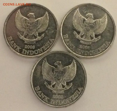 Индонезия, 500 рупий (2003 г.) 3 штуки с рубля 09.02.2018 - Индо
