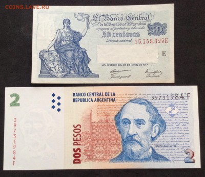 Аргентина 50 сентавос 1947г и 2 песо, до 18.02.18г - image-06-02-18-16-11-4