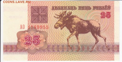 БЕЛОРУССИЯ - 25 рублей 1992 г ПРЕСС до 20.02 в 22.00 - IMG_20180214_0001
