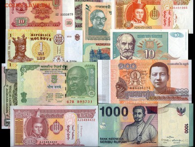 Иностранные банкноты 60 штук. до 22.02.18 г в 22:00 мск - №___4