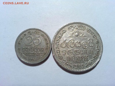 25 центов и 1 рупия Цейлона, 1963г., до 21.02.2018г. - IMG_20180128_124459_thumb