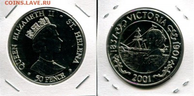 Св.Елена разные по ФИКСу до 27.02.18 22-00 мск - St.Helena 50p 2001 100QV