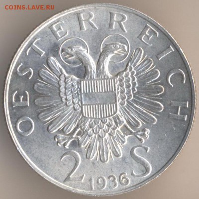 Австрия 2 шиллинга 1925-1935 годы на оценку 9 монет - 99