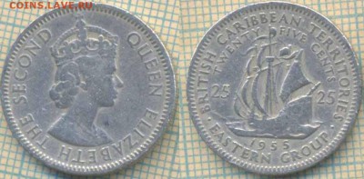 Восточные Карибы 25 центов 1955 г. , до 02.03.2018 г. 22.00 - Восточные Карибы 25 центов 1955  155