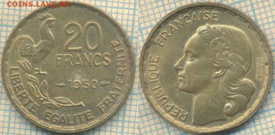 Франция 20 франков 1950 г., до 16.03.2018 г. 22.00 по Москве - Франция 20 франков 1950 364