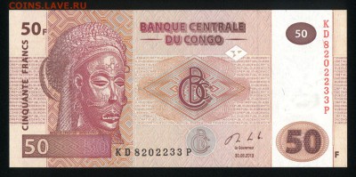 Конго 50 франков 2013 unc 16.03.18 22:00 мск - 2