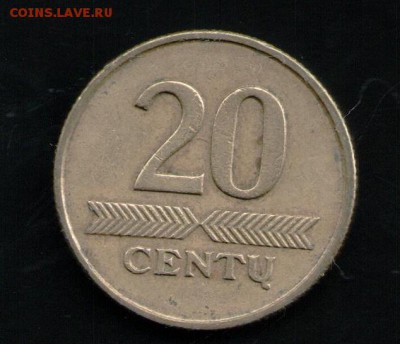 ЛИТВА 20 ЦЕНТОВ 1997 - 11 001