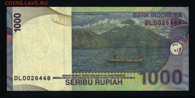 Индонезия 1000 рупий 2009 unc до 12.04.18 22:00 мск - 1