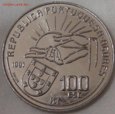 Португалия 100 эскудо 1991 UNC Антеру до 11.04.18 (ср. 22-30 - DSC02361.JPG
