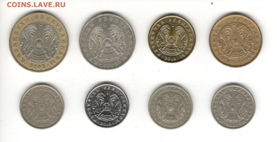 Казахстан: 8 монет за 60 рублей - Казахастан, регулярка Б