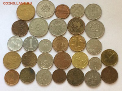 30 разных иностранных монет 19.04.2018 22:00 - TbPu4794X6M