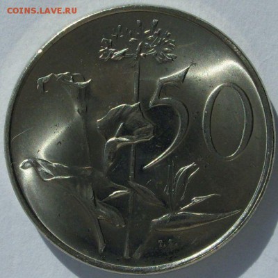 50 центов ЮАР 1974. С 1 рубля. - 50 центов ЮАР 1974 - 1