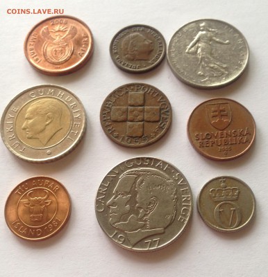 9 разных монет  (1952-2009г.) , до 07.05.18г. - ев-1