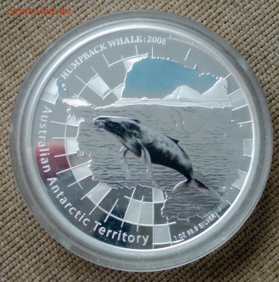 Австралия 1 доллар 2008 Humpback Whale  Кит - 1