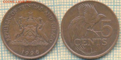 Тринидад и Тобаго 5 центов 1996 г., до 11.05.0018 г. 22.00 п - Тринидад и Тобаго 5 центов 1996  753