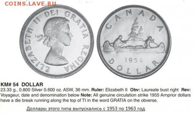 Канада 1 доллар 1963 г. Каноэ до 9.05 - Канада доллар 1963 Краузе