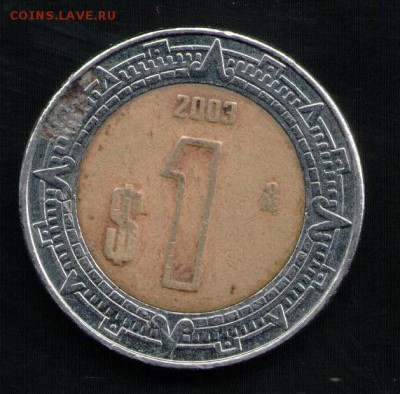 МЕКСИКА 1 ПЕСО 2003 - 1 001