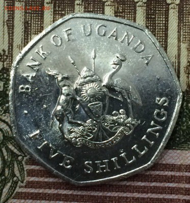Уганда, 5 шиллингов 1987 с рубля 10.05.2018 22:00 - УГАНД