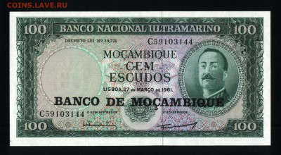 Мозамбик 100 эскудо 1961 unc до 17.05.18. 22:00 мск - 2
