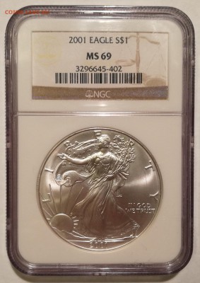 1 доллар США 2001 ngc ms69 - 1