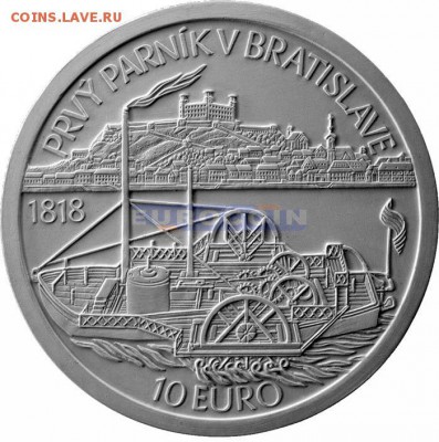Монеты с Корабликами - Словакия 10 евро 2018