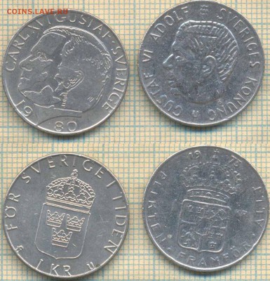 Швеция,2 монеты, до 03.06.2018 г. 22.00 по Москве - Швеция 2 монеты  1116