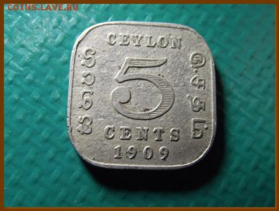 Цейлон 5 центов 1909 До 12.06.18 в 22:00 МСК - DSCF9151