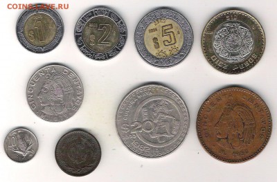 Мексика 9 монет с 1 руб. До 2.07 в 22.10 - Мексика 9 монет