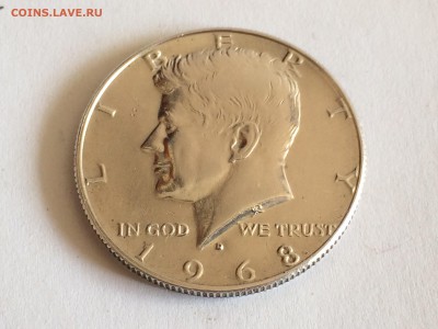 Ag 50 центов США 1968 до 6.07.2018 22 мск - image