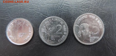 Набор монет Бразилии 1975, номиналы 1, 2, и 5 сентаво, FAO - Бразилия 1,2,5, сентавос FAO 1975г., А..JPG