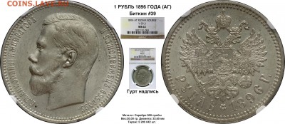 О фотографировании монет - 1 рубль 1896 в каталог  