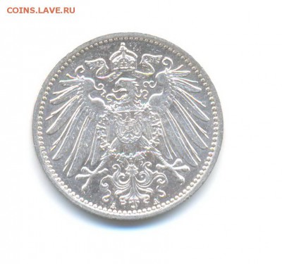 Ag. Германия 1 марка 1915 А. XF. до 1.08 22:00 - 13