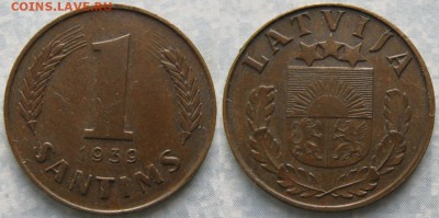 Латвия 1 сантим 1939  до 08-08-18 в 22:00 - Латвия 1 сантим 1939    170-АК12-3846